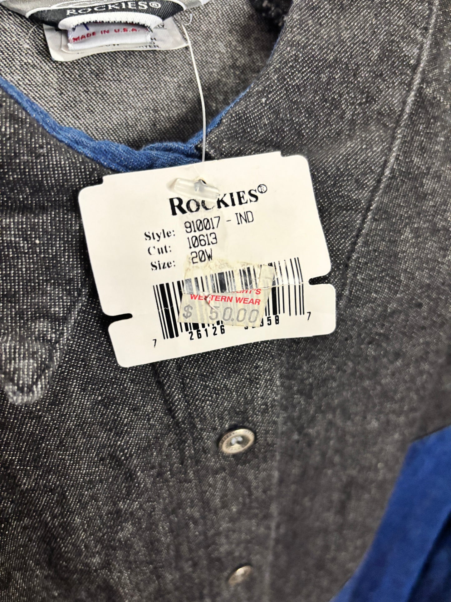 Rocky Mountain dual denim button up / 2 sizes available