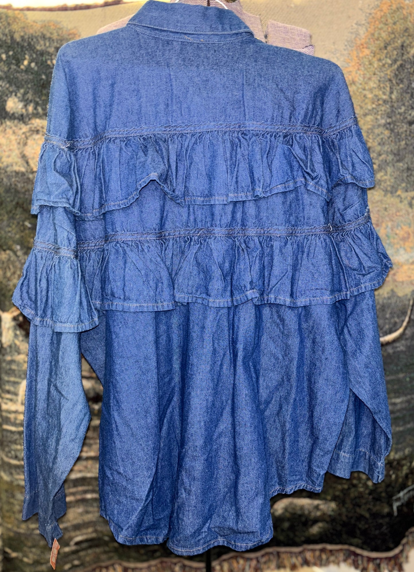 Cricket Blues Denim Button Up / 2 sizes available