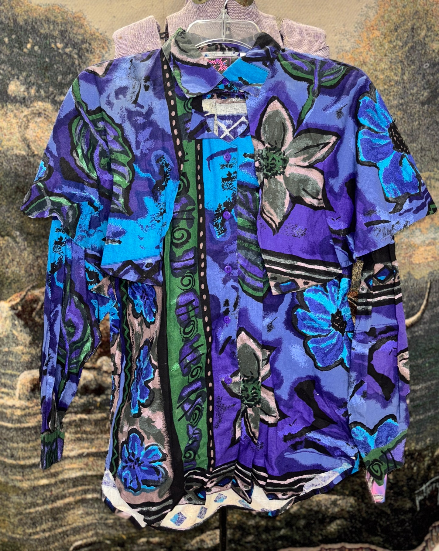 Ranch and Town Flower button up / Small