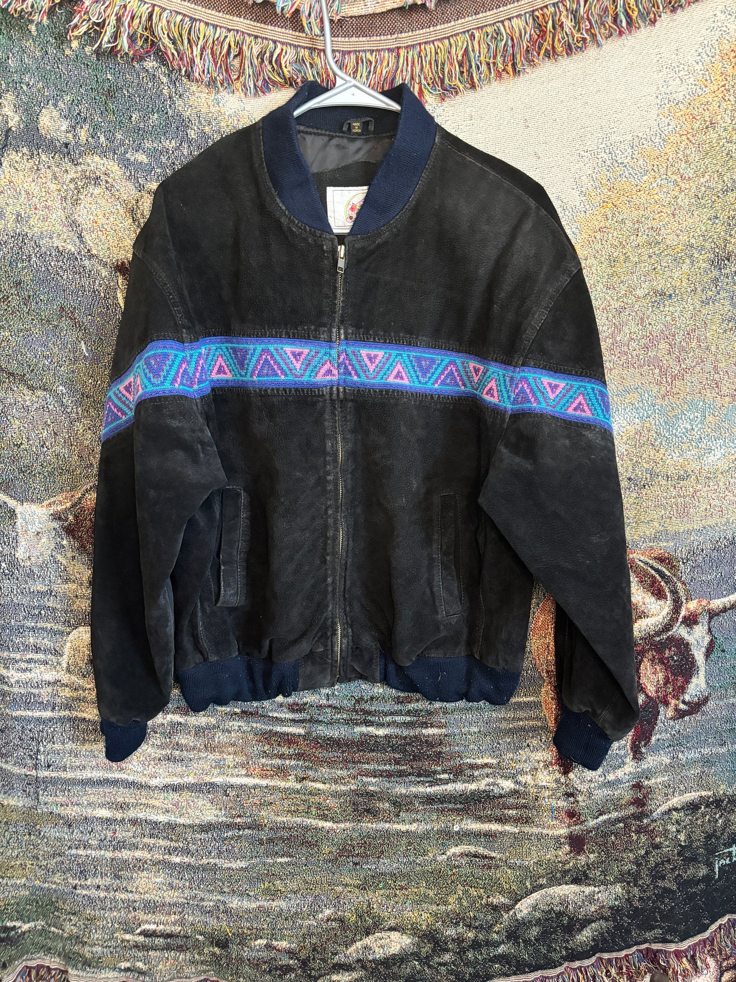 Adler suede Aztec jacket / (modern small)