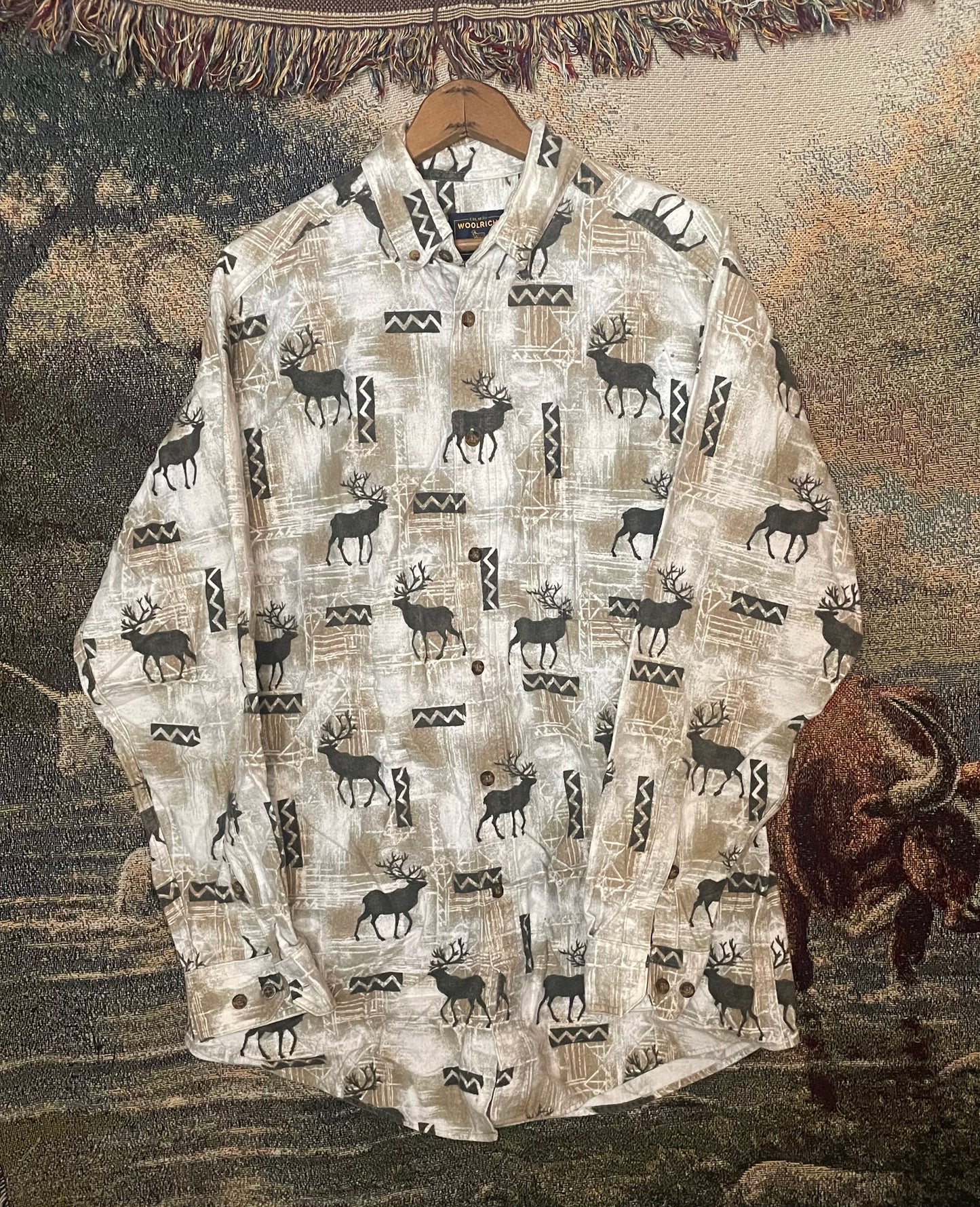 Woolrich Elk Fleece Button Down / Large