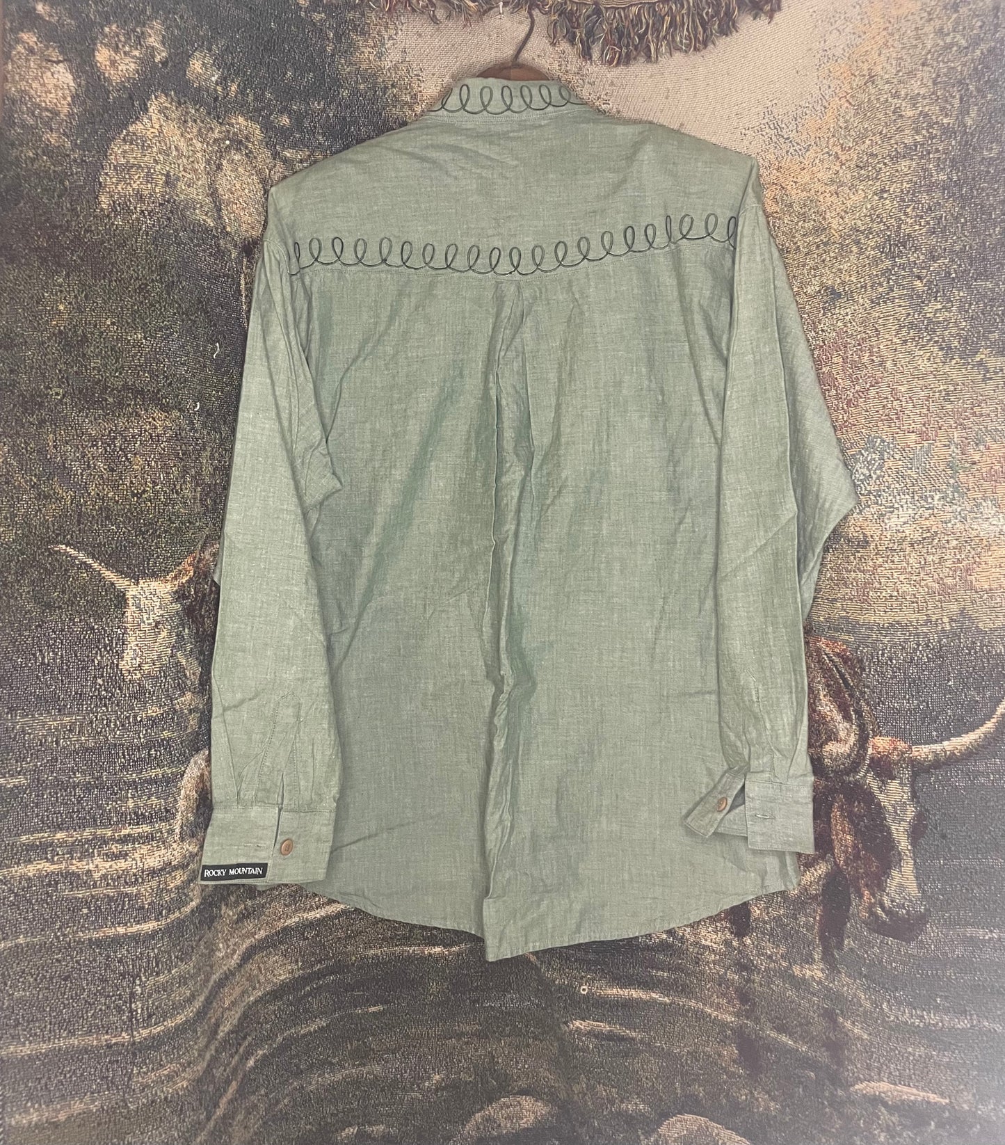 Rockies Green Button Up / Large