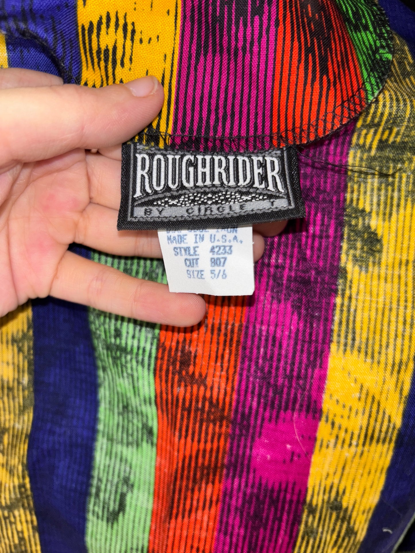 Roughrider Trippy striped Button Up / 3 sizes available