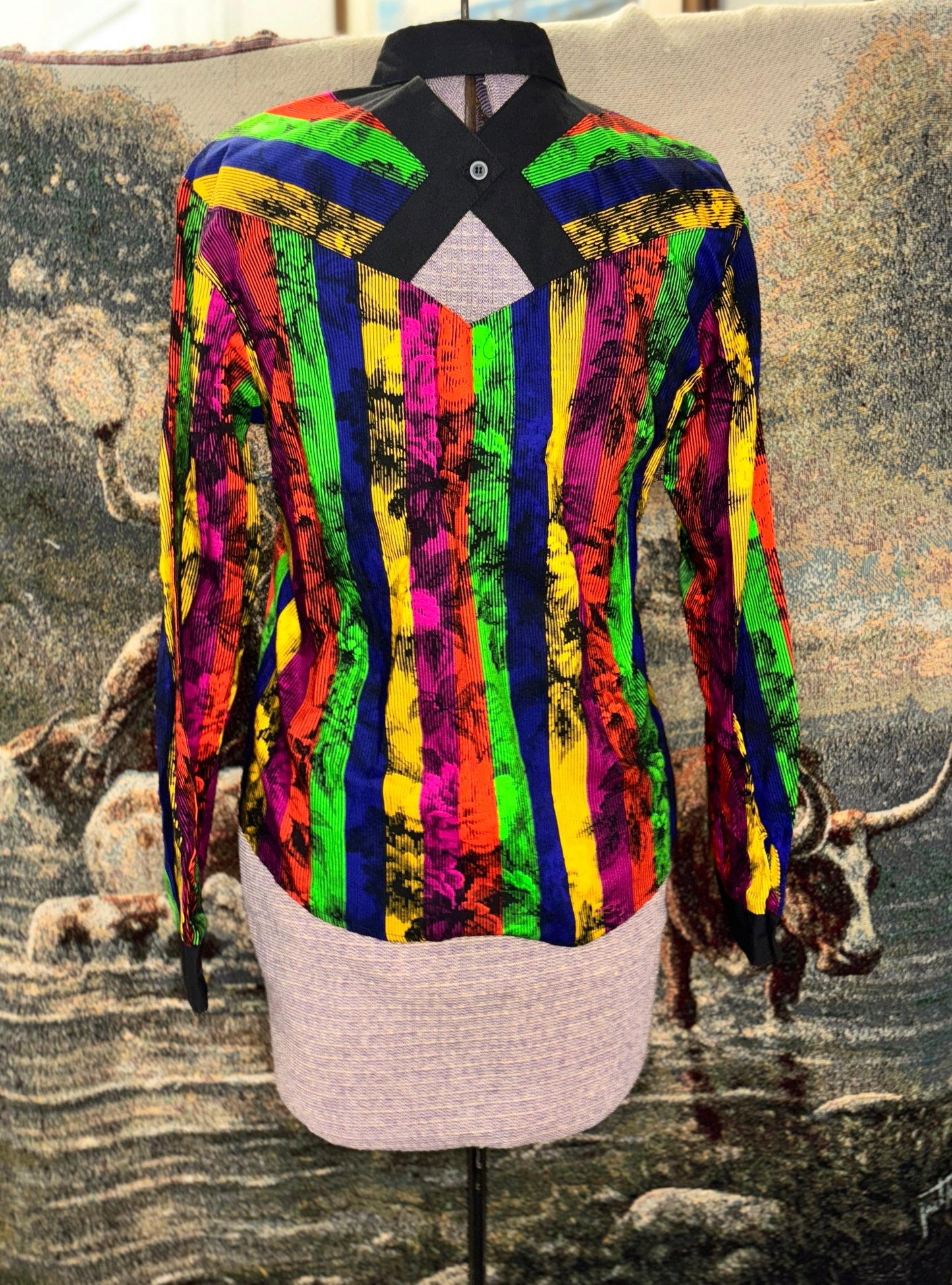 Roughrider Trippy striped Button Up / 3 sizes available